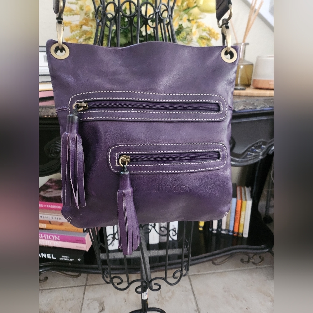 Avorio Italy leather crossbody bag - Picture 1 of 7